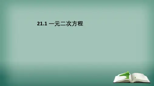 人教版数学九年级上册 21.1 一元二次方程 课件