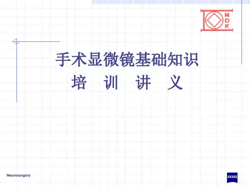 手术显微镜培训讲义