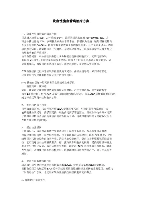 缺血性脑血管病治疗方案