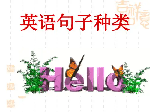 初中英语句子种类讲解(PPT52张)