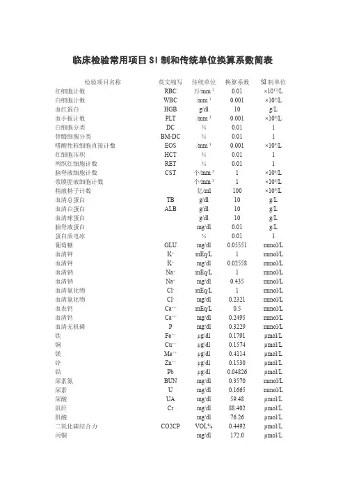 单位换算
