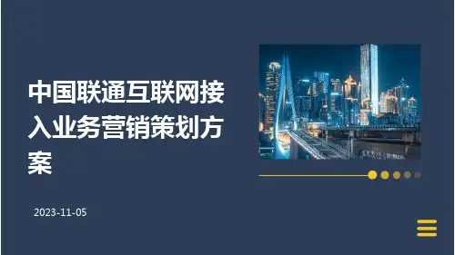中国联通互联网接入业务营销策划方案