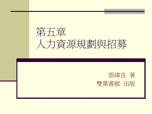 第五章人力资源规划与招募-17页PPT资料