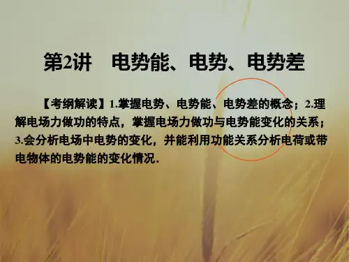 2018届高三物理高考总复习课件：专题7 第2讲电势能、电势、电势差 精品