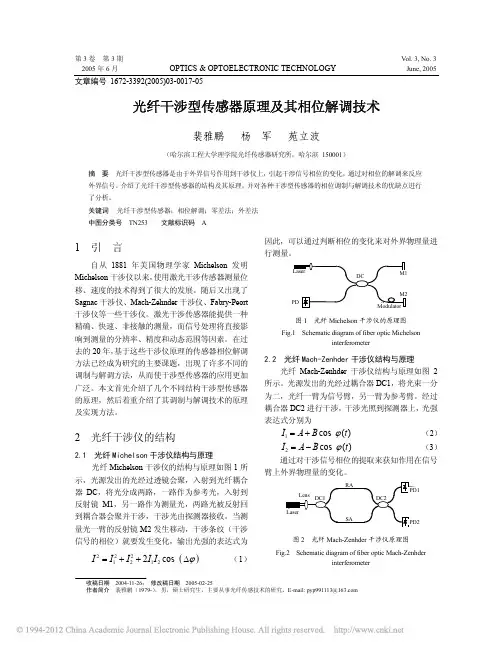 光纤干涉型传感器原理及其相位解调技术
