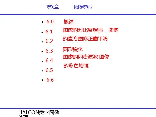 精品课件-HALCON数字图像处理-第6章  图像增强