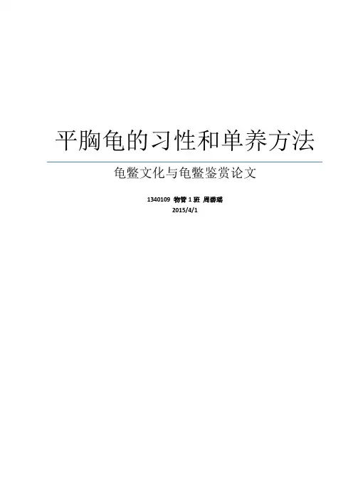 平胸龟的习性和养殖方法