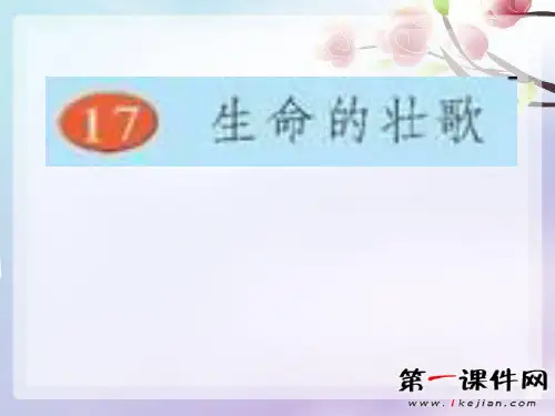生命的壮歌-苏教版精品PPT教学课件