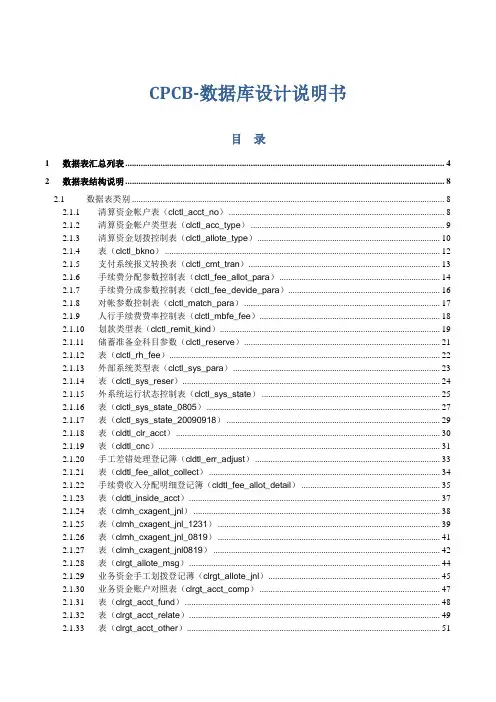 CPCB-数据库设计说明书