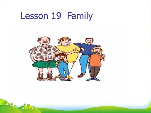 新人教(PEP)三年级英语上册《lesson19 my family》课件