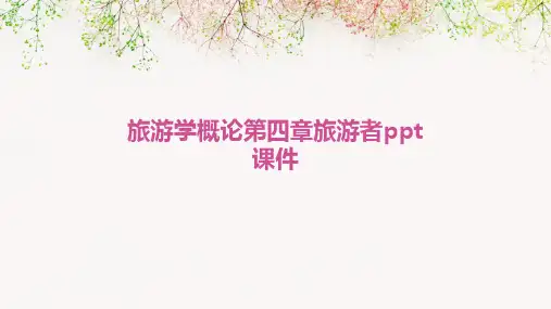 旅游学概论第四章旅游者PPT课件