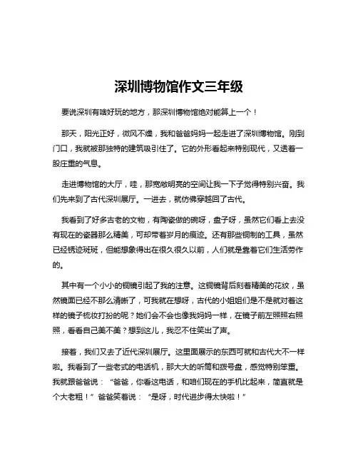 深圳博物馆作文三年级