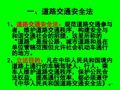 道路交通安全法律PPT课件