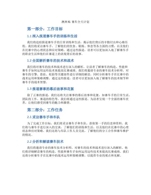 澳洲f1赛车全天计划