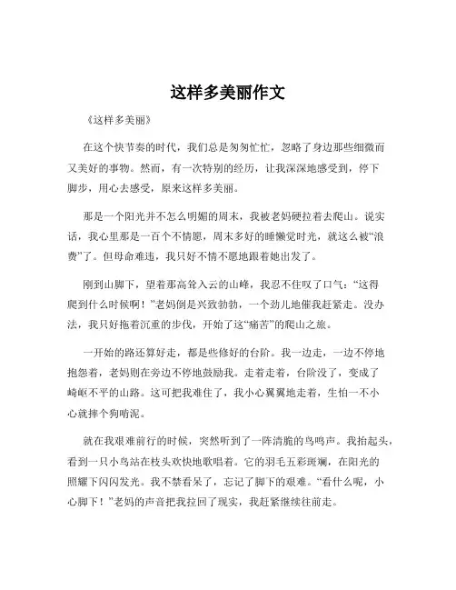 这样多美丽作文