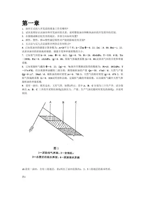 油藏工程第一章