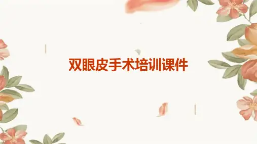 双眼皮ppt培训课件免费