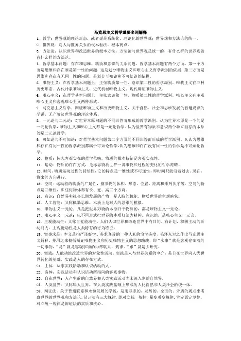 马克思主义哲学术语