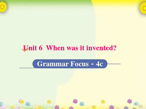 Unit 6 Section A(Grammar focus)课件 人教版英语九年级全册