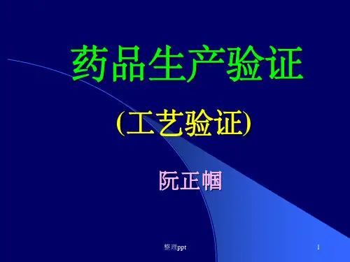 药品生产验证(工艺验证)