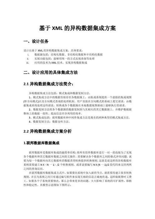 异构数据集成思路总结