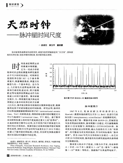 天然时钟——脉冲星时间尺度