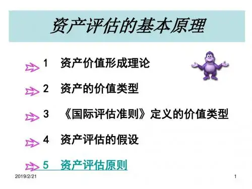 资产定价的基本原理-PPT精品文档
