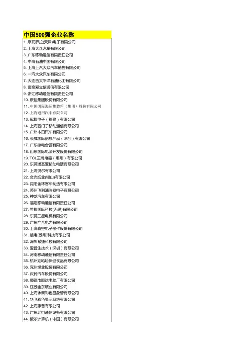 中国500强(1)
