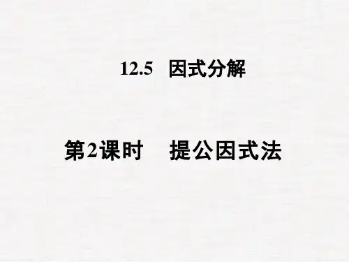 提公因式法PPT课件(华师大版)