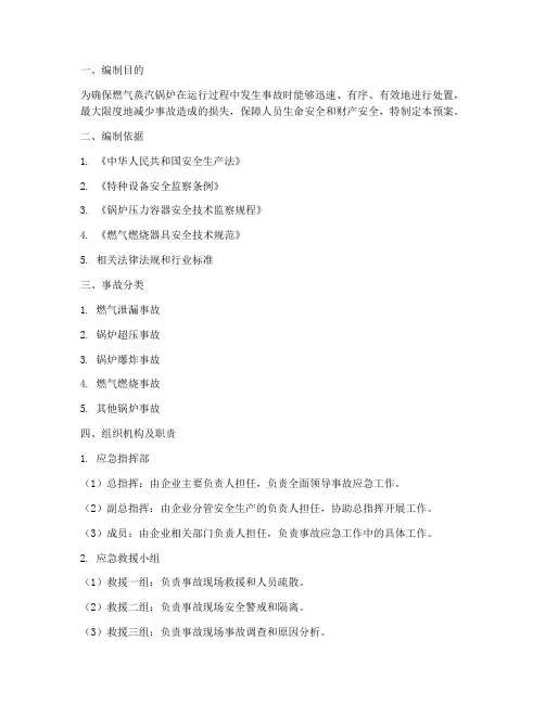 燃气蒸汽锅炉事故应急预案