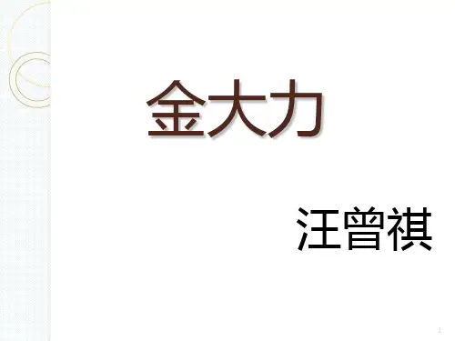 金大力PPT课件