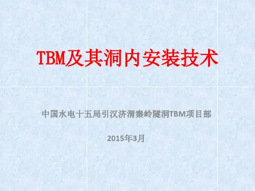 TBM及其洞内安装技术