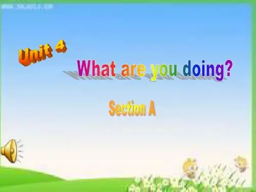 PEP小学英语五年级下册《 Unit 4 What are you doing 》Part A课件