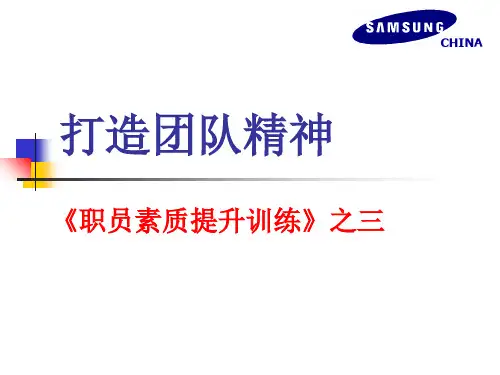 打造团队精神素质提升训练讲义(ppt 39页)