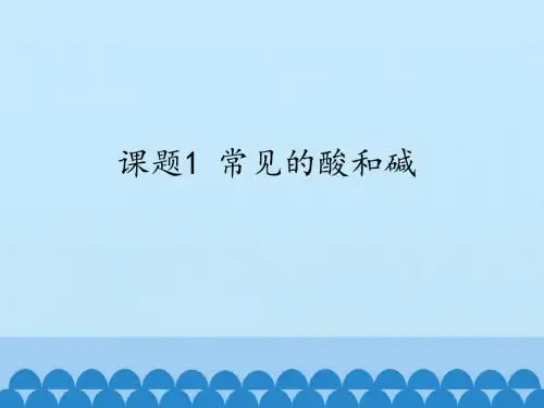 人教版九年级化学下册10.1常见的酸和碱课件(共35张PPT)