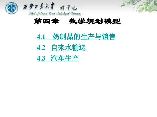 数学建模——数学规划模型