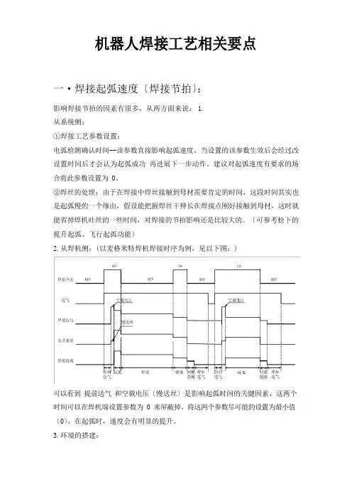 机器人焊接工艺相关要点