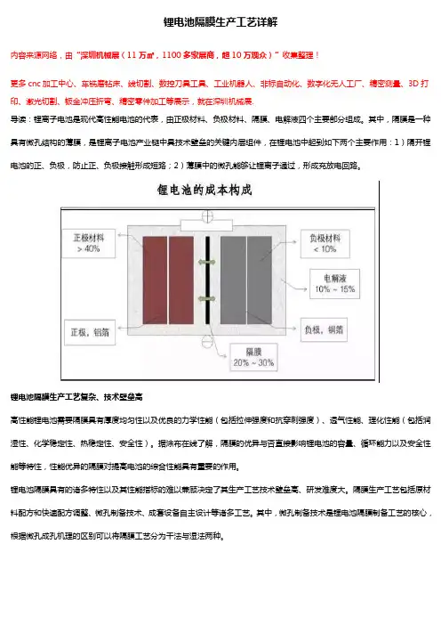 锂电池隔膜生产工艺【老师傅分享】