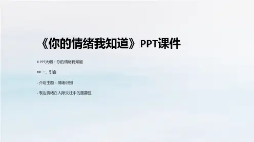 《你的情绪我知道》课件