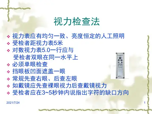 眼位检查方法PPT课件