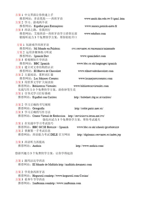 西班牙语学习网址大全