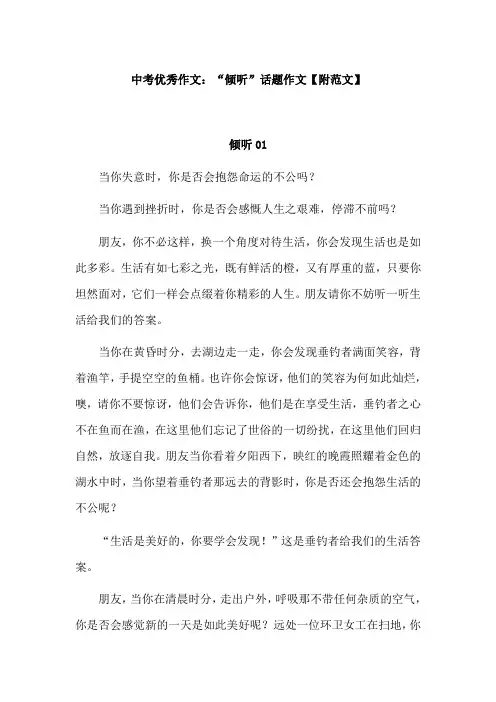 倾听什么作文800字初中