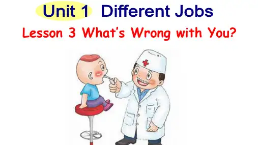 川教版英语六年级下册Unit 1 Lesson3 What's wrong with you 课件