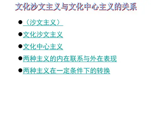 文化沙文主义与文化中心主义的关系