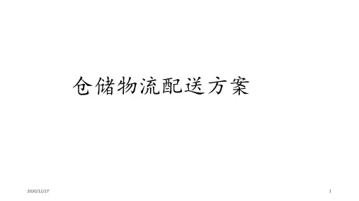 仓储物流配送方案 ppt课件