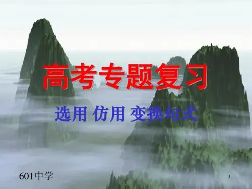 高考复习选用、仿用、变换句式PPT3 (共46张PPT)