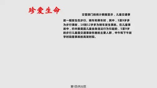 遵守交通法规珍爱生命文明出行PPT课件