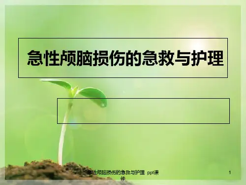 急性颅脑损伤的急救与护理 ppt课件