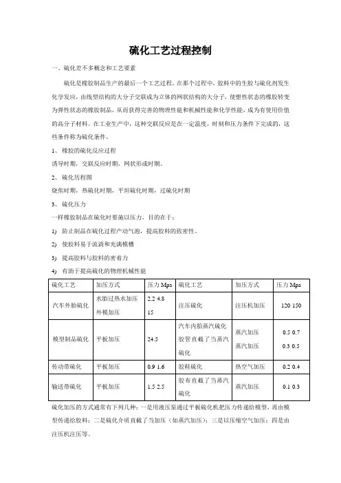 硫化工艺过程控制