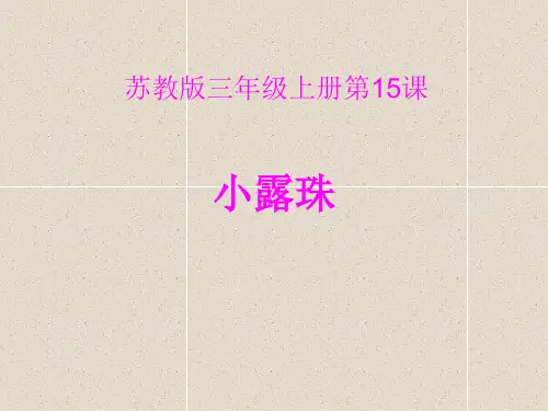 小露珠 (苏教版三年级语文上册)PPT课件